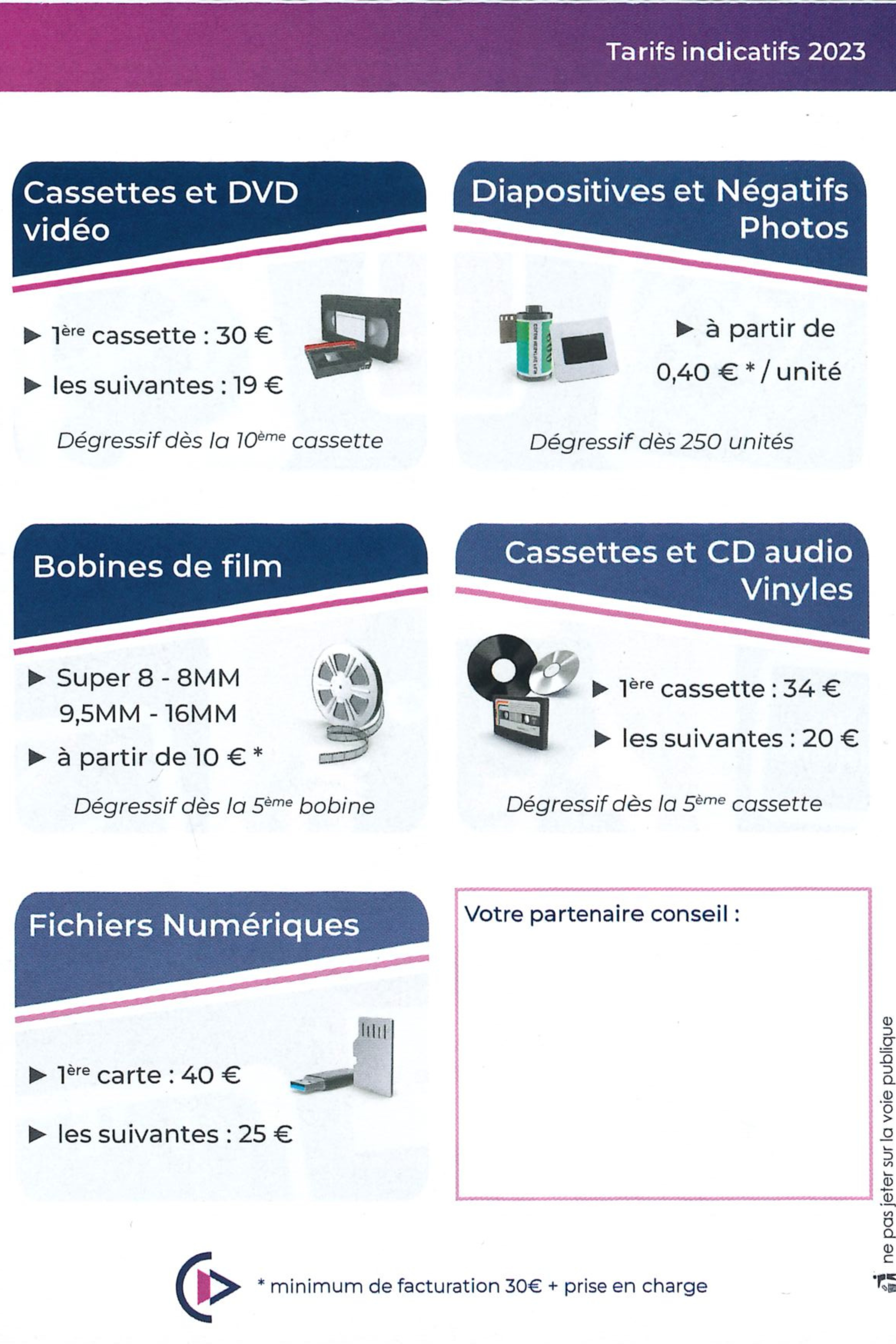 tarifs